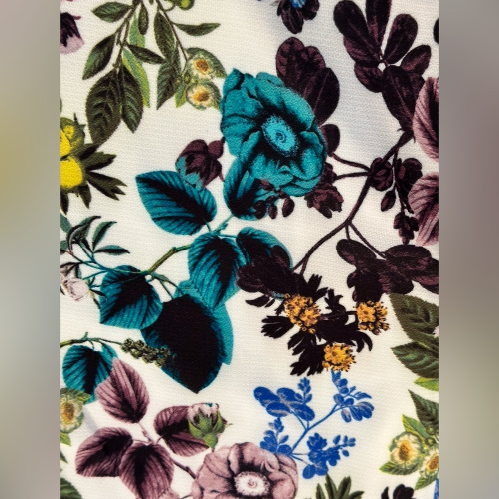 NWT! Eliza J Ivy Pebbled Crepe Tie Neck Floral Dress Size 6 - Picture 8 of 16